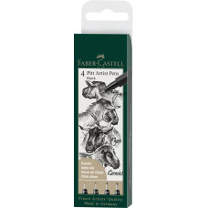 PITT ARTIST PEN SET 4 BUC F,M,S,XS FABER-CASTELL
