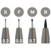 PITT ARTIST PEN SET 4 BUC GRI CALD FABER-CASTELL PITT ARTIST PEN SET 4 BUC GRI CALD FABER-CASTELL