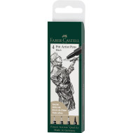 PITT ARTIST PEN SET 4 BUC NEGRU FABER-CASTELL