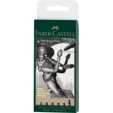 PITT ARTIST PEN SET 6 BUC 0.05, 0.1, 0.3, 0.5, 0.7, 0.15 FABER-CASTELL