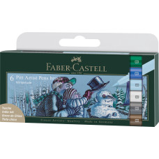 PITT ARTIST PEN SET 6 BUC CULORI IARNA 2022 FABER-CASTELL PITT ARTIST PEN SET 6 BUC CULORI IARNA 2022 FABER-CASTELL