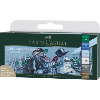 PITT ARTIST PEN SET 6 BUC CULORI IARNA 2022 FABER-CASTELL