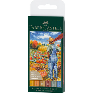 PITT ARTIST PEN SET 6 BUC CULORI TOAMNA 2022 FABER-CASTELL PITT ARTIST PEN SET 6 BUC CULORI TOAMNA 2022 FABER-CASTELL