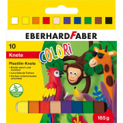 PLASTILINA 10 CULORI 185G EBERHARD FABER