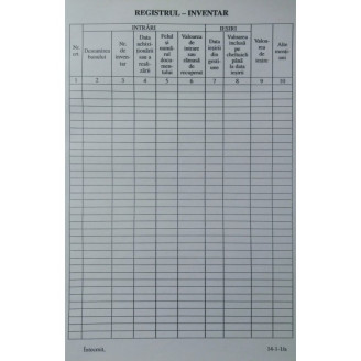 REGISTRU INVENTAR VERTICAL
