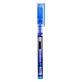 ROLLER FREE INK 0.5MM NEEDLE ALBASTRU THINK DELI