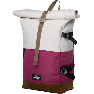 RUCSAC ROLLUP BICOLOR CREM POPCORN-ROZ MAGENTA WALKER