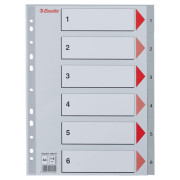 SEPARATOARE INDEX PLASTIC 1-6 ESSELTE