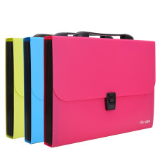 SERVIETA PLASTIC CU MANER 13 COMPARTIMENTE DIVERSE CULORI NEON DELI