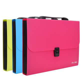 SERVIETA PLASTIC CU MANER 13 COMPARTIMENTE DIVERSE CULORI NEON DELI
