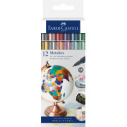 SET 12 BUC MARKER METALLICS FABER-CASTELL SET 12 BUC MARKER METALLICS FABER-CASTELL