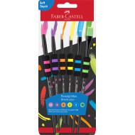 SET 6 PENSULE SOFT TOUCH BLACK FABER-CASTELL