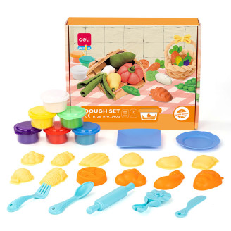 SET CREATIV PLASTILINA + 19 ACCESORII FRUCTE SI LEGUME DELI