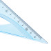 SET GEOMETRIE 4 PIESE ALBASTRU TRANSPARENT (RIG30CM, ECH*2, RAP) DELI