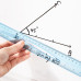 SET GEOMETRIE 4 PIESE ALBASTRU TRANSPARENT (RIG30CM, ECH*2, RAP) DELI