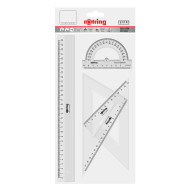 SET GEOMETRIE 4 PIESE ECHER 45/20 ECHER 60/23 RAPORTOR 180 RIGLA ROTRING