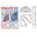 SET GEOMETRIE 4 PIESE TRANSP.  BUMPEES EG00803 DELI