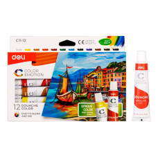 TEMPERA 12 CULORI 12ML DELI