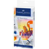 TEMPERA ACUARELE 12 CULORI 9ML + PALETA FABER-CASTELL