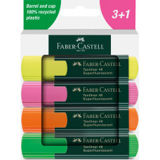 TEXTMARKER SET 4 CARTON 1548 2024 FABER-CASTELL