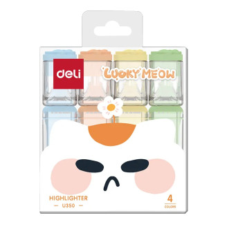 TEXTMARKER SET 4 FORMA PATRATA CATS DELI TEXTMARKER SET 4 FORMA PATRATA CATS DELI