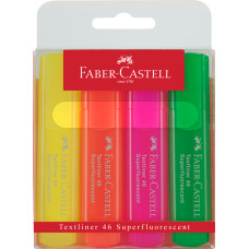 TEXTMARKER SET 4 SUPERFLUORESCENT 1546 FABER-CASTELL TEXTMARKER SET 4 SUPERFLUORESCENT 1546 FABER-CASTELL