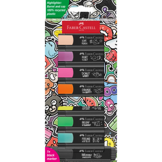TEXTMARKER SET 8 GRAFFITI CUTIE CARTON FABER-CASTELL TEXTMARKER SET 8 GRAFFITI CUTIE CARTON FABER-CASTELL